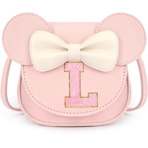 Pink Minnie Mouse Kids Purse with Bow